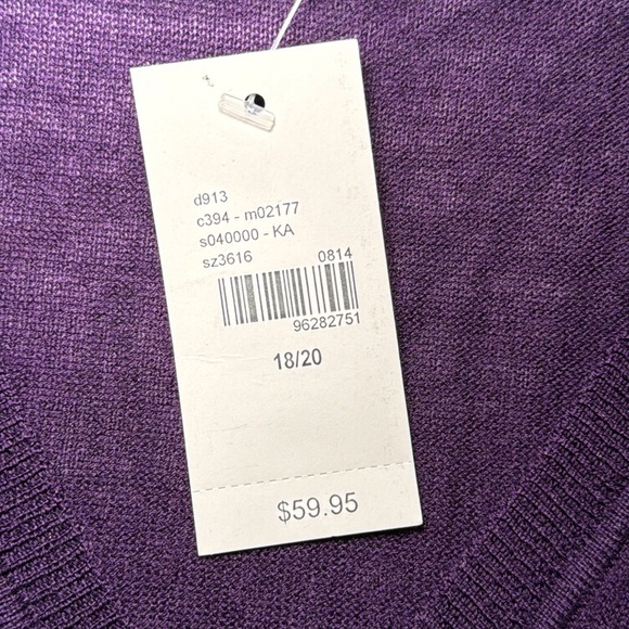 Lane Bryant Fine Merino Wool Collection Blend V-Neck Sweater Size 18/20 - Picture 7 of 10